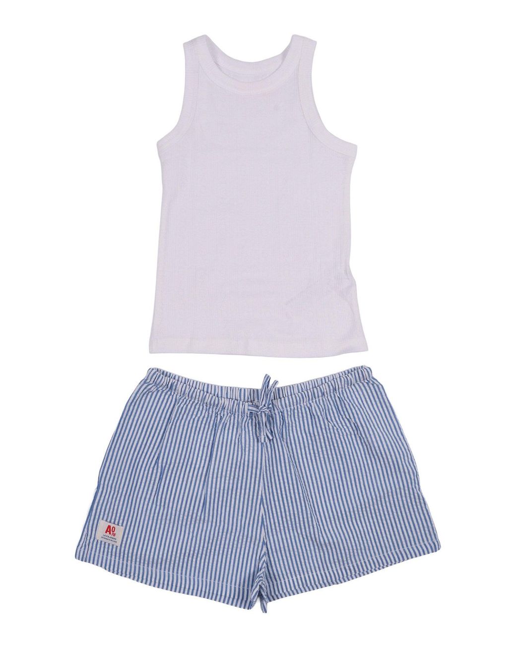 AO76 White Girls Pyjamas La Pajama Shorts Set G