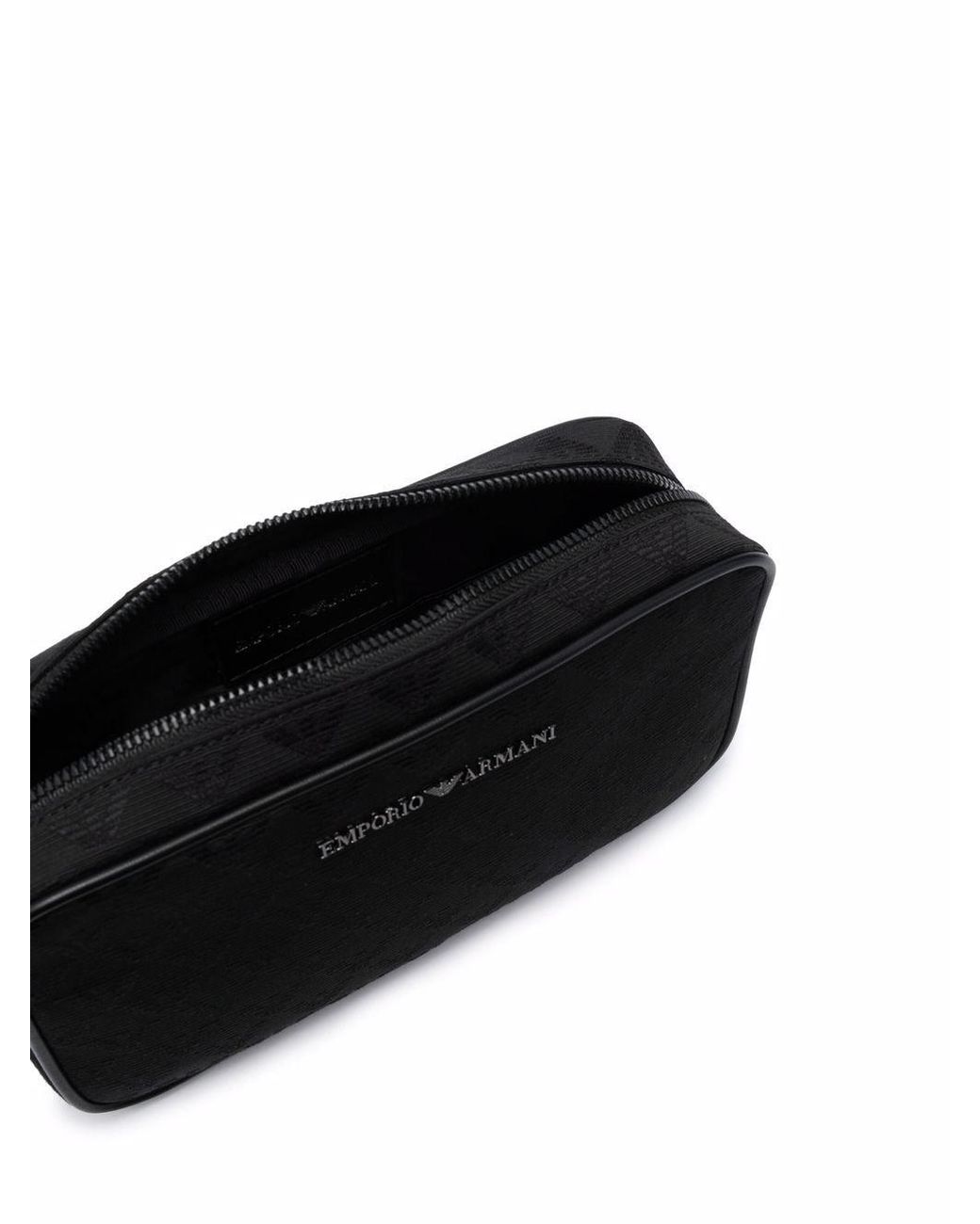 Emporio Armani Black Allover Logo Beauty Case