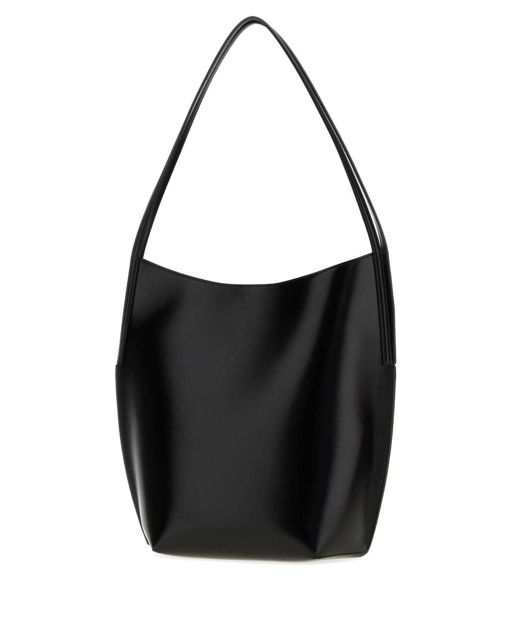 Jil Sander Black Leather Kante Shoulder Bag