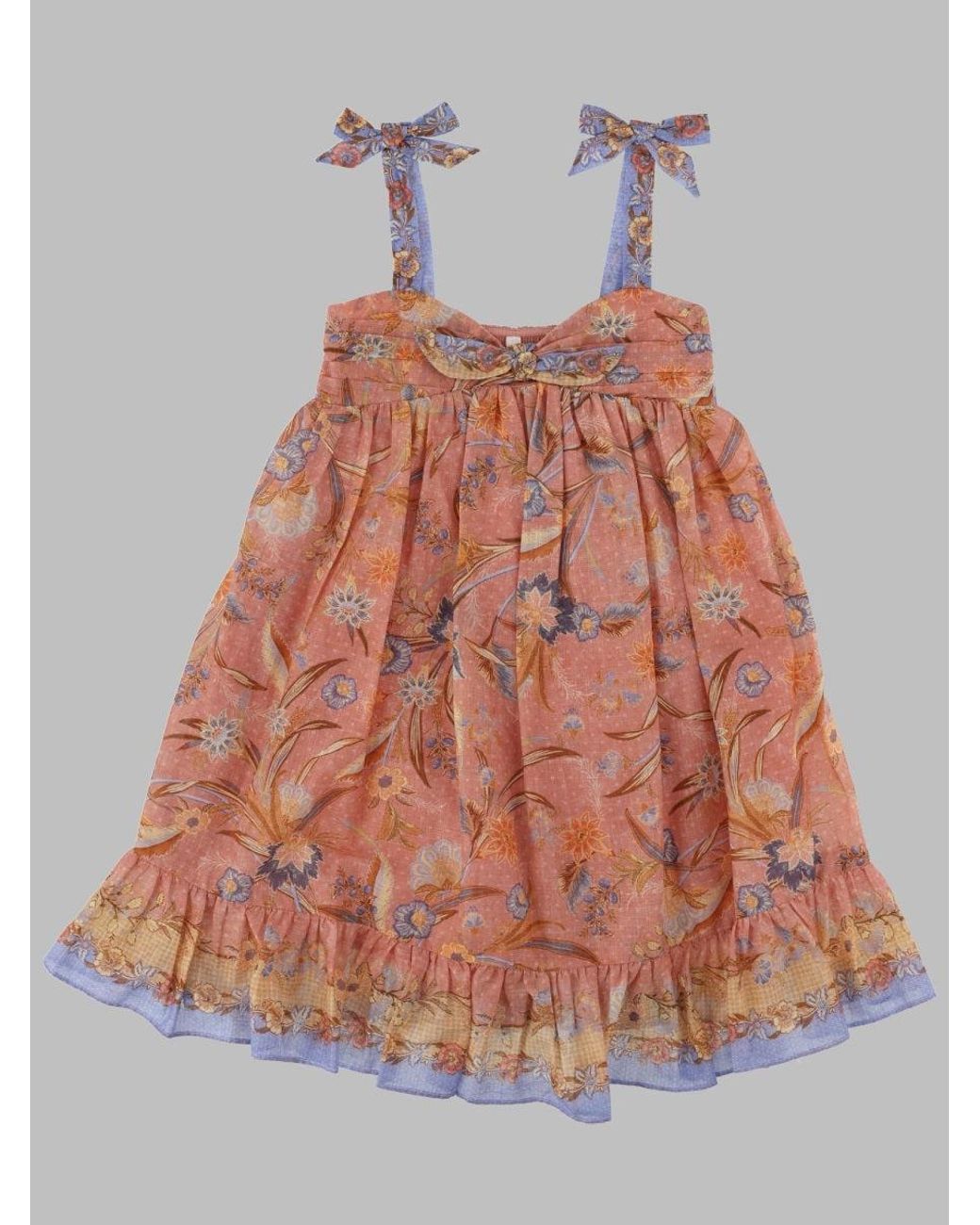 Zimmermann Pink Indra Kids Tie-Front Dress