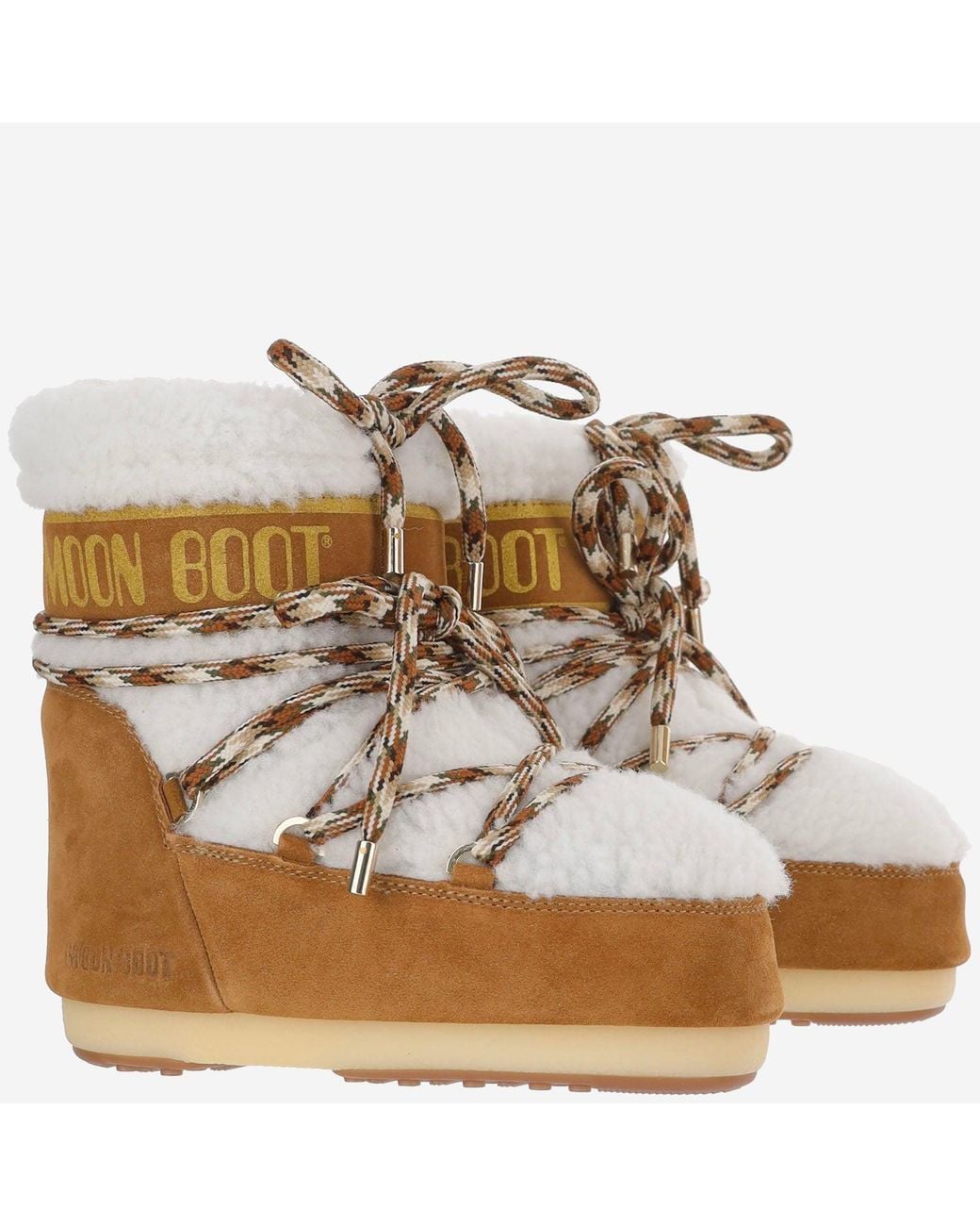 Moon Boot Brown Icon Low Shearling Ankle Boots