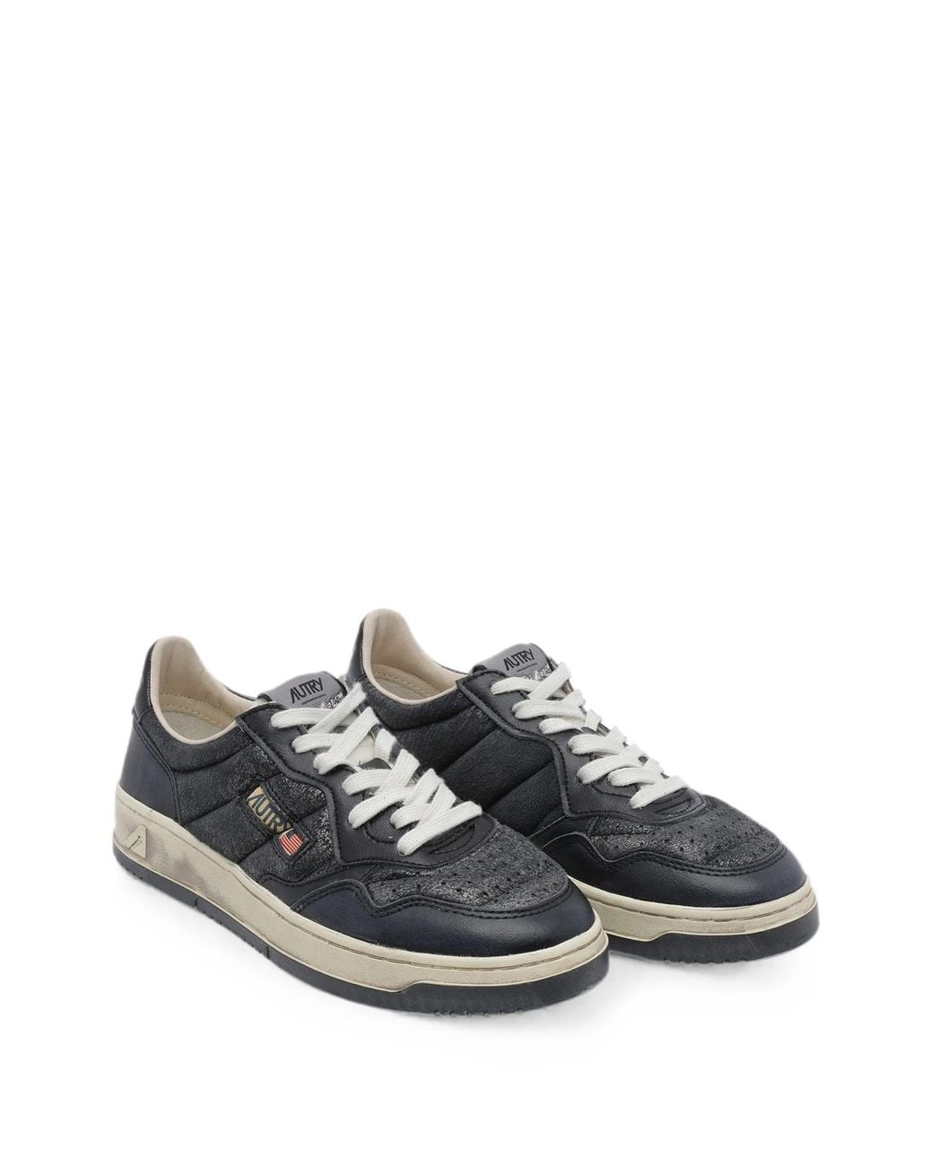 Autry White Sup Vint Low Leat/Padded
