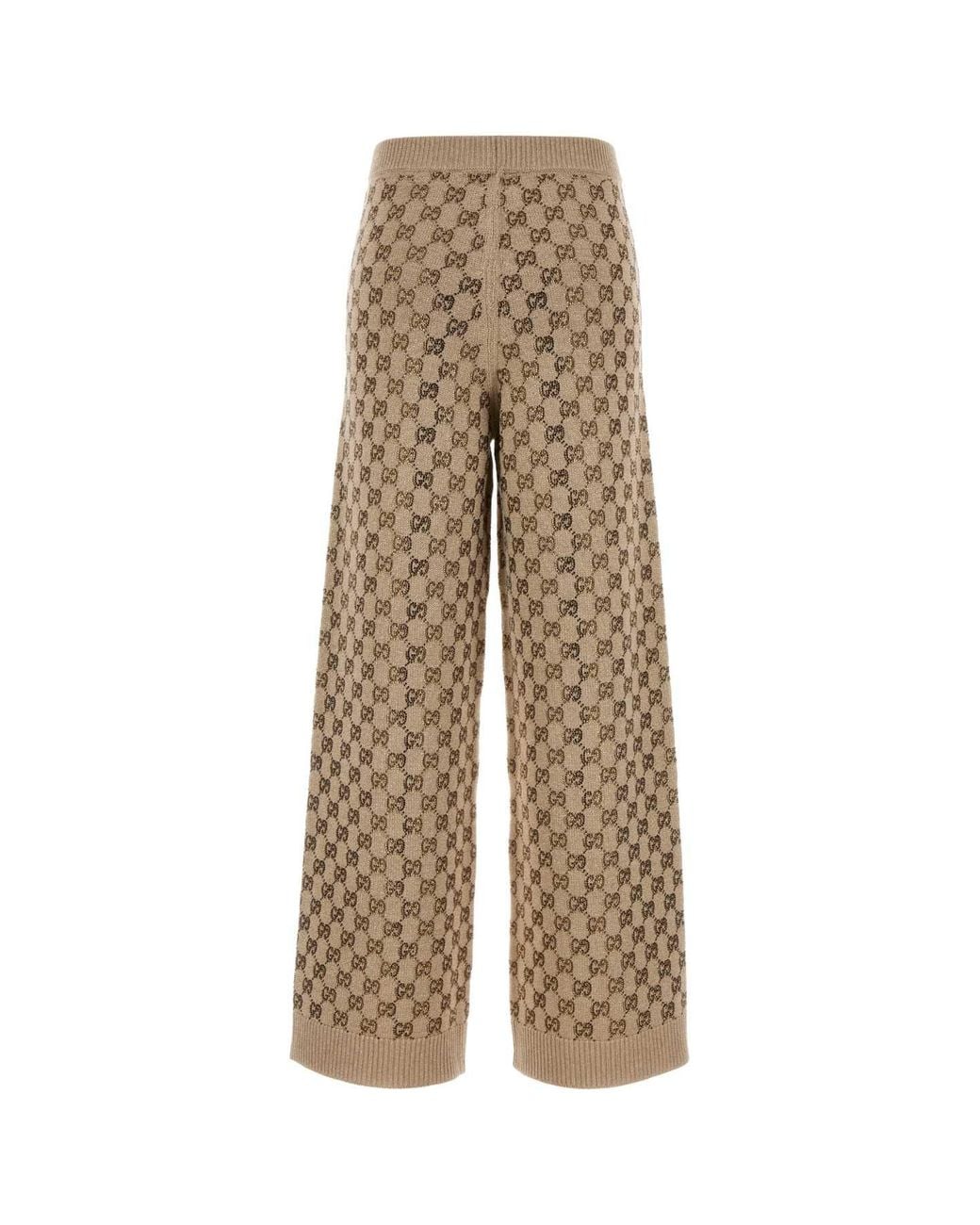 Gucci Natural Embellished Wool Blend Joggers