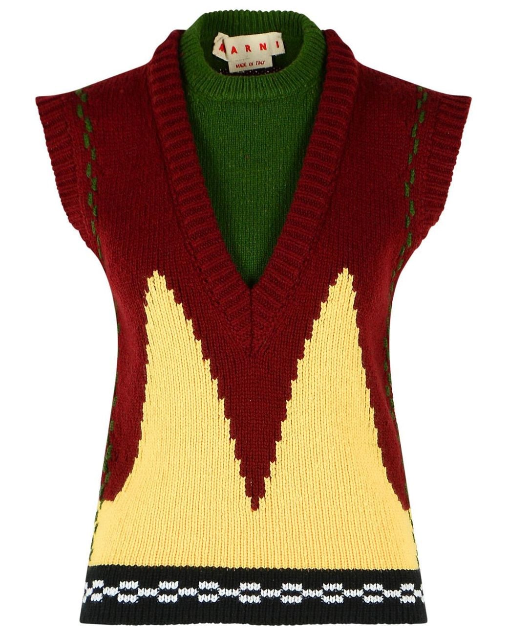Marni Yellow Wool Vest