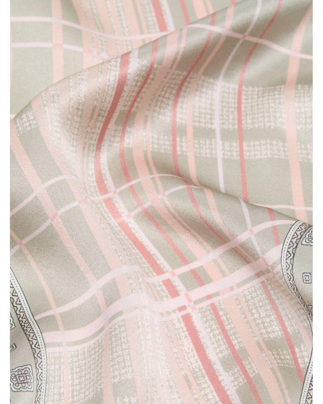 Acne White Printed Silk Headband