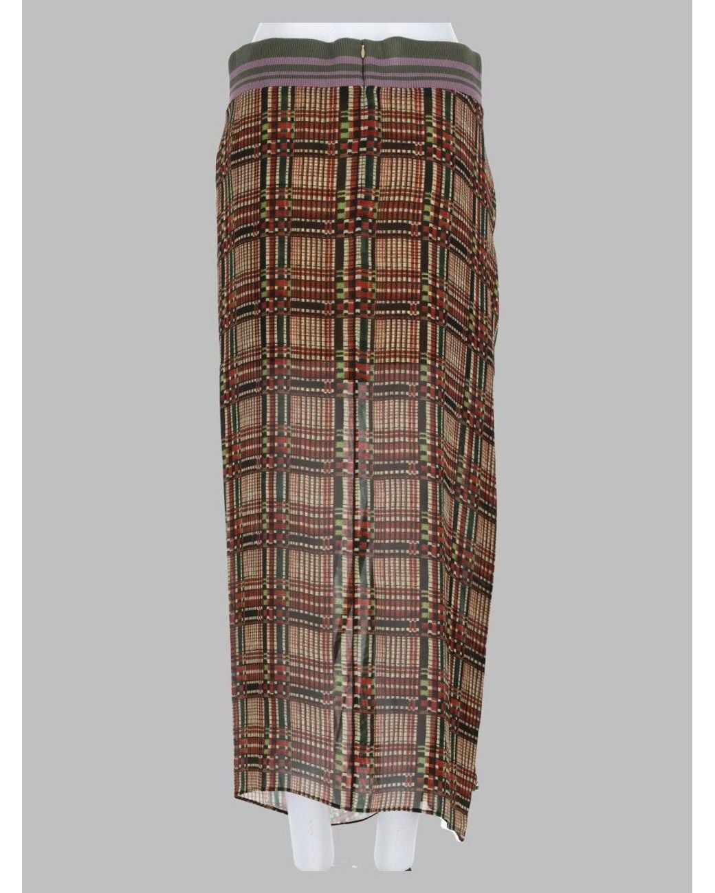 Dries Van Noten Brown 100% Cv Fabric Skirt