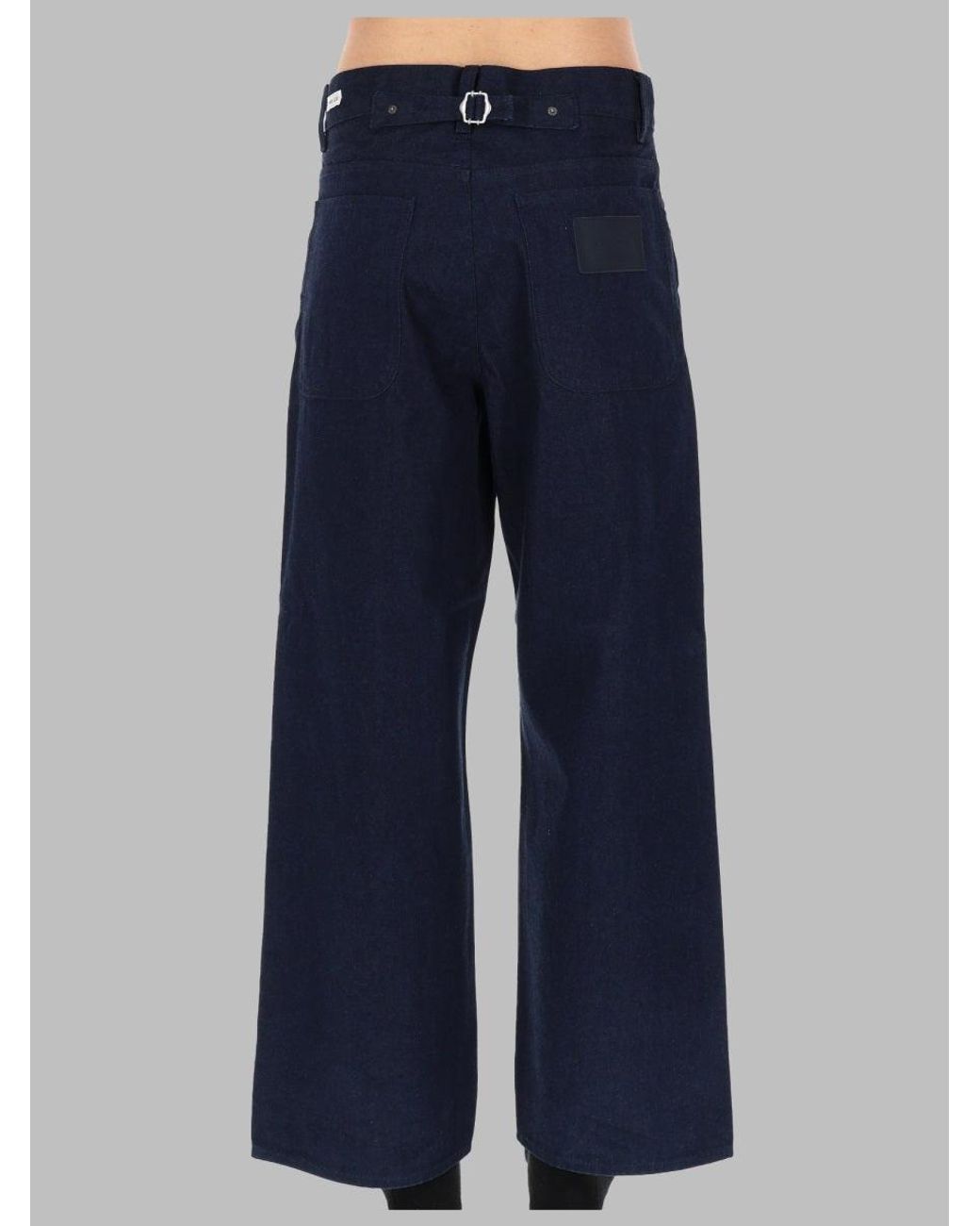 sunflower Blue Wide-Leg Cotton Jeans for men