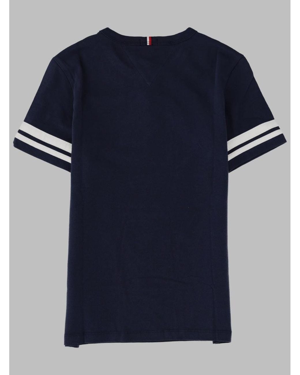 Tommy Hilfiger Blue Contrast Sleeve Detail Tee S/S