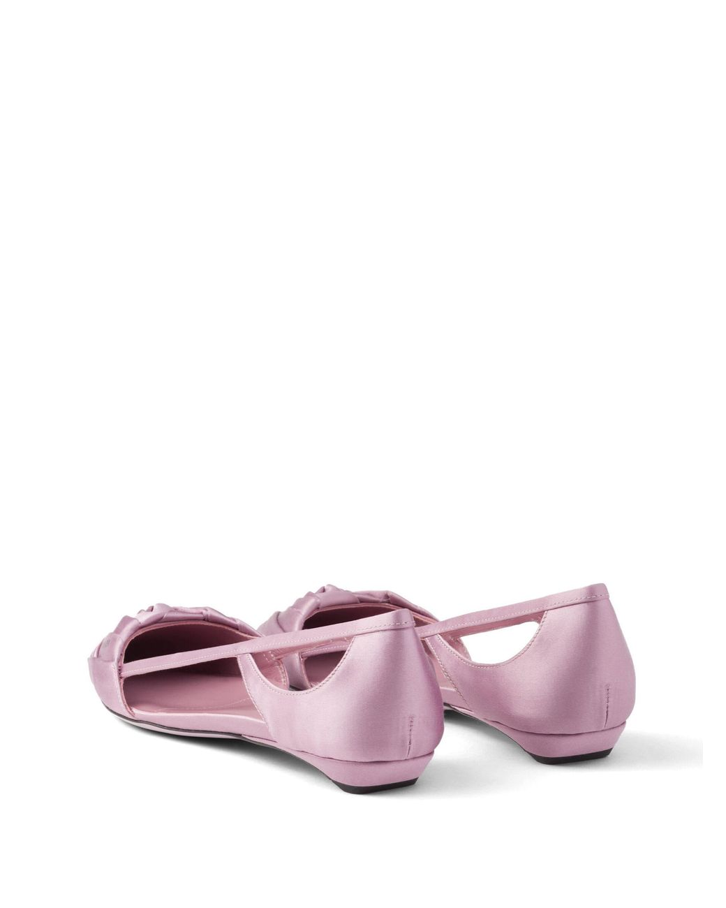 Prada Pink Satin Ballerinas