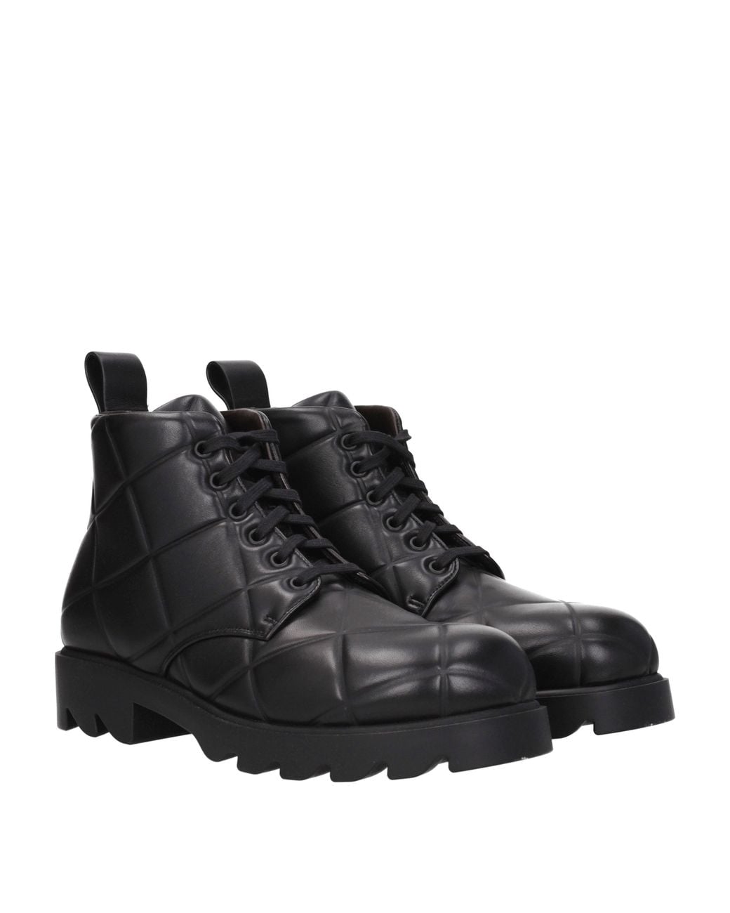 Bottega Veneta Black Stivaletti Uomo Pelle Nero for men