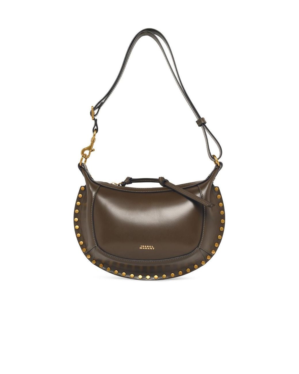 Isabel Marant Brown 'Oskan Moon' Lear Bag