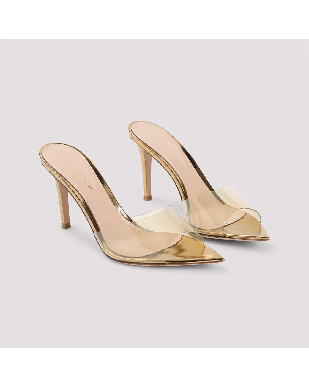 Gianvito Rossi Natural Elle Slip On Heels