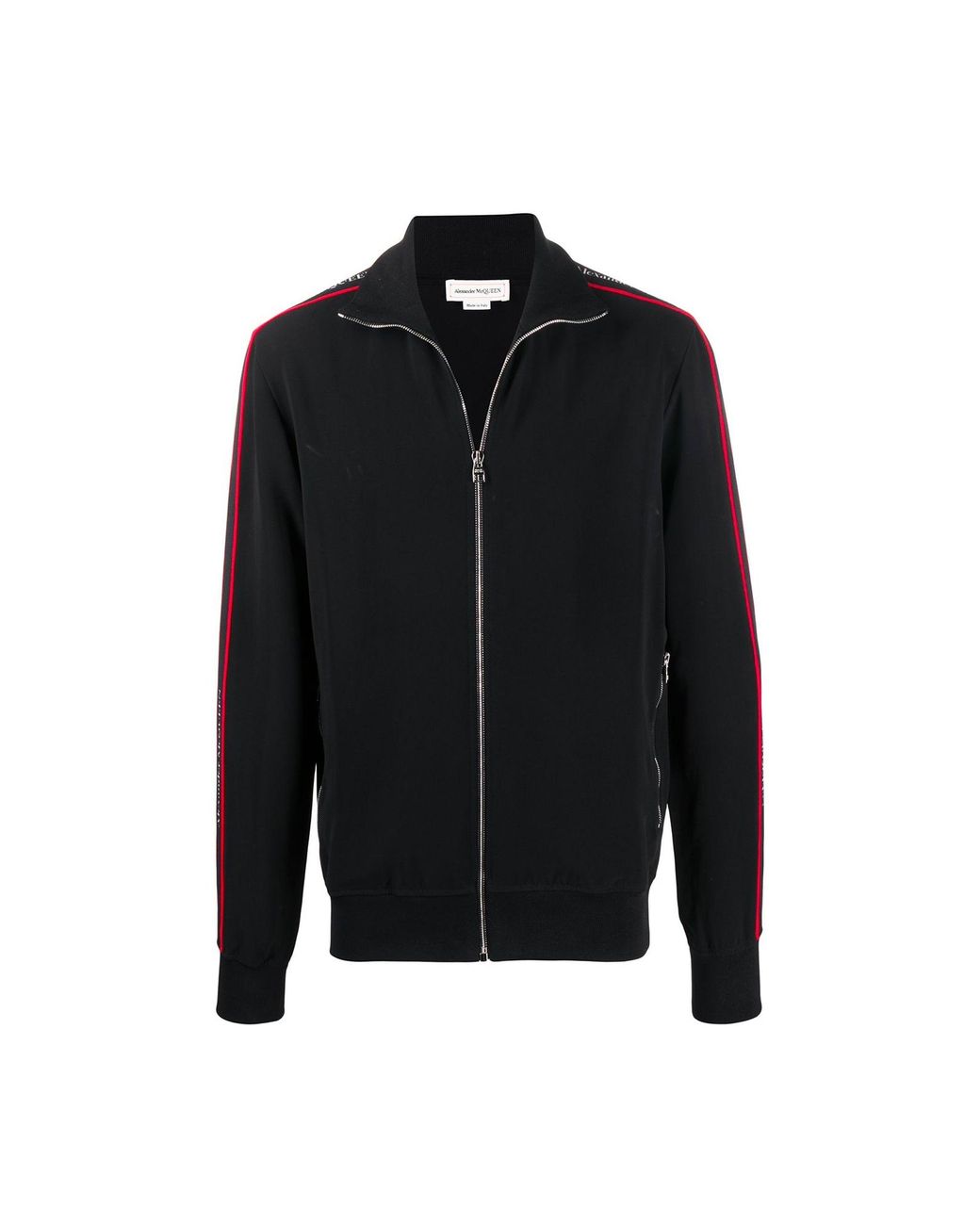 McQueen Black Logo Zipped Sweatshirt For for men
