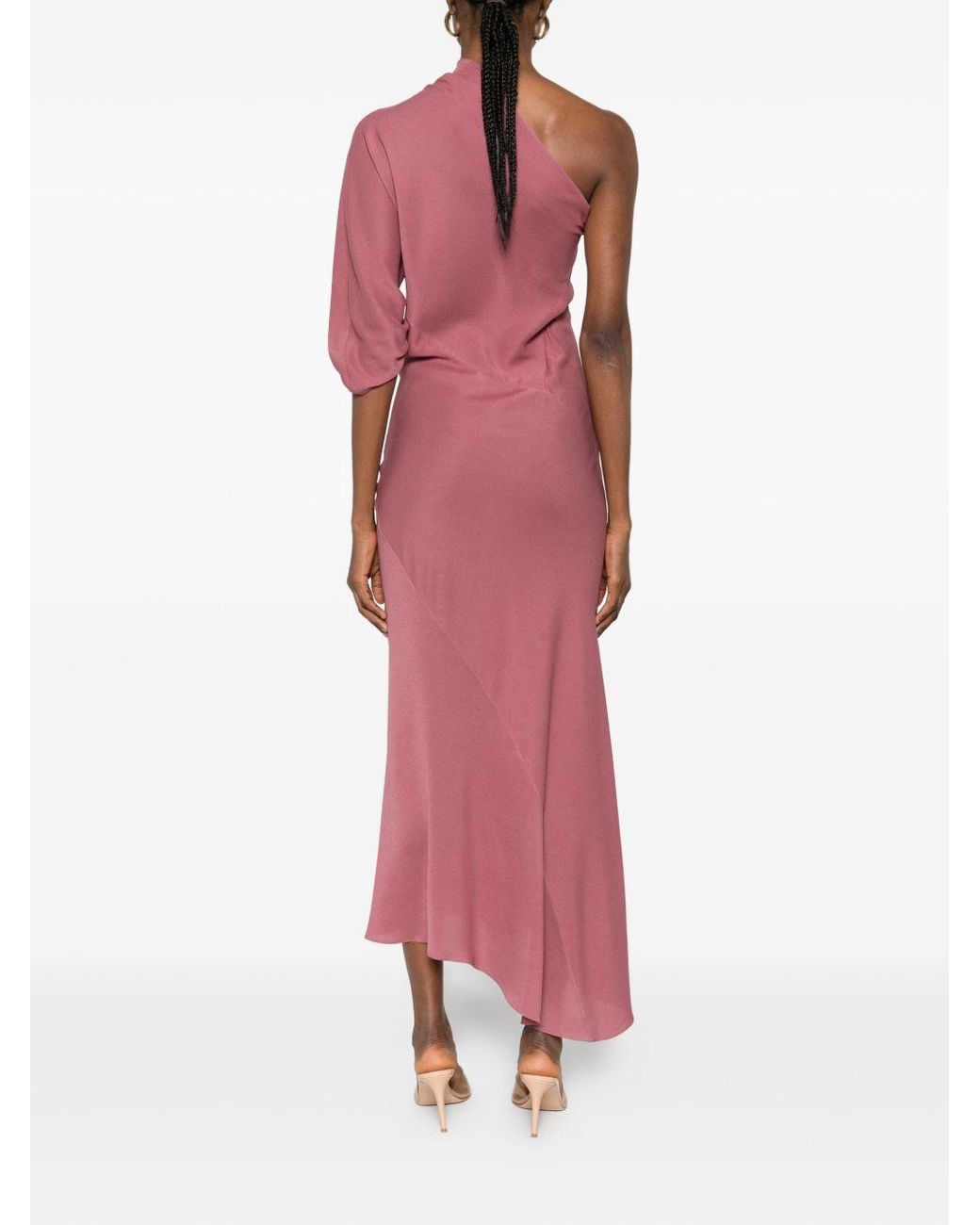 Cortana Pink Aldara Silk Long Dress