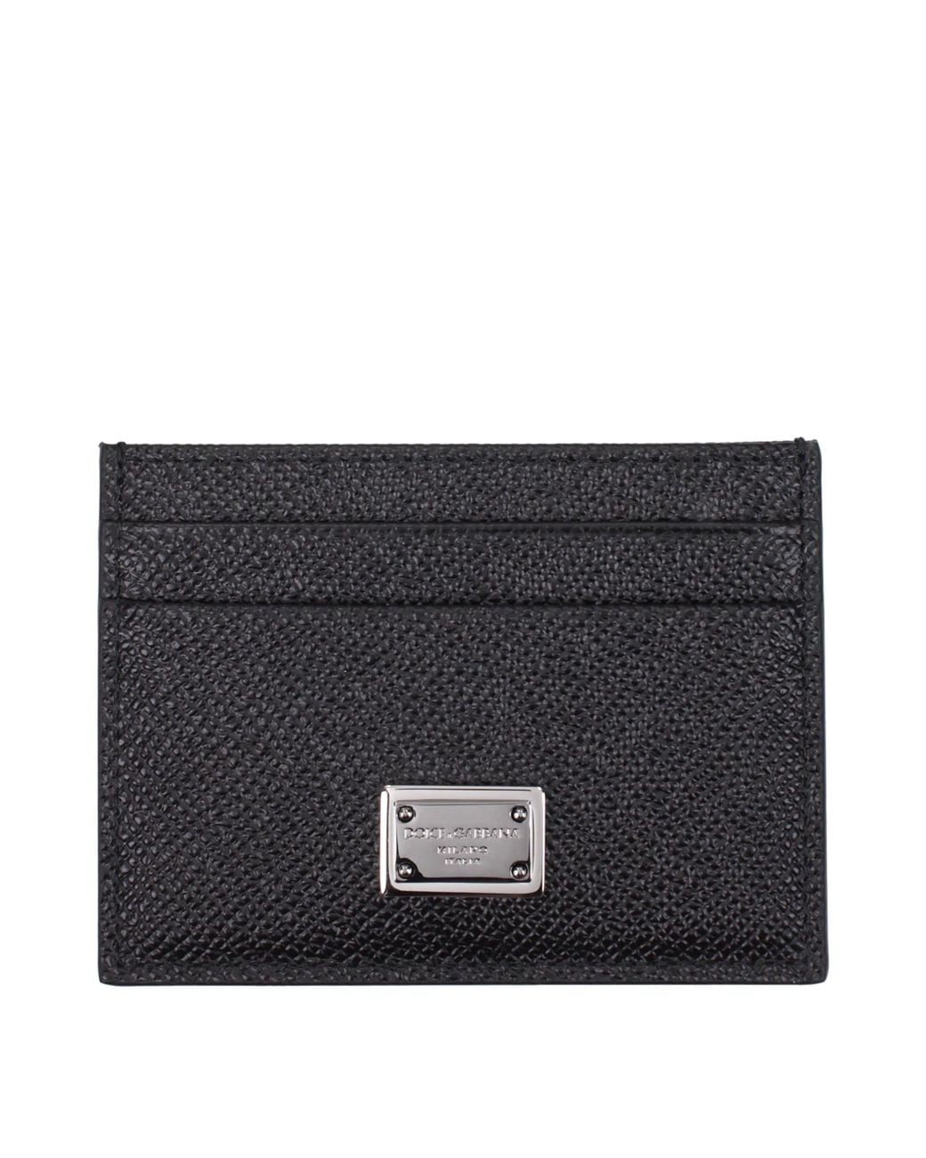 Dolce & Gabbana Black Document Holder Leather