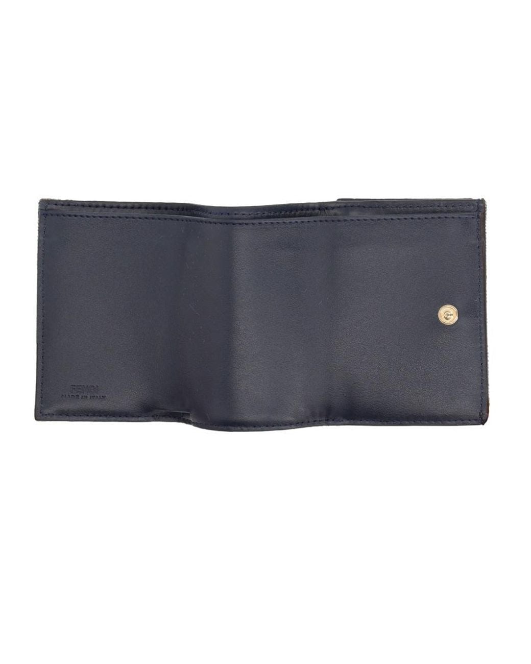 Fendi Black "Trifold Baguette" Wallet