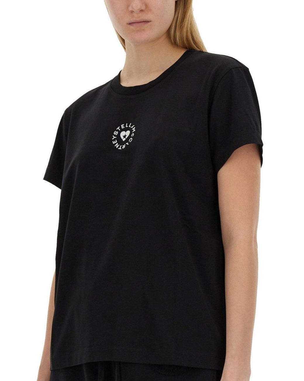 Stella McCartney Black T-Shirt With Logo