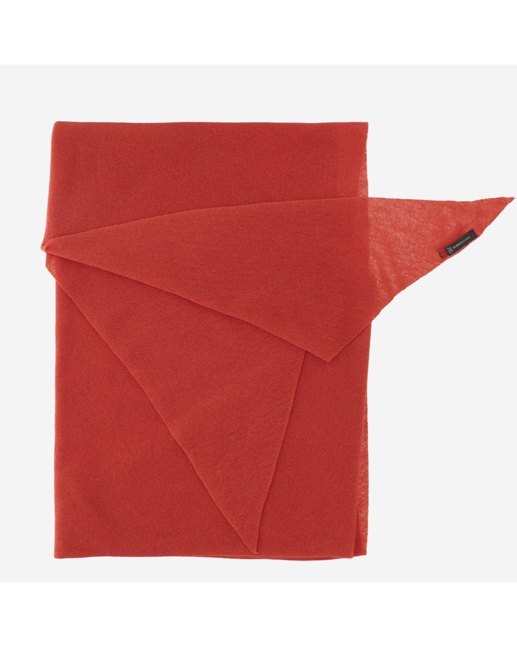 Faliero Sarti Red Cashmere Scarf Adeli