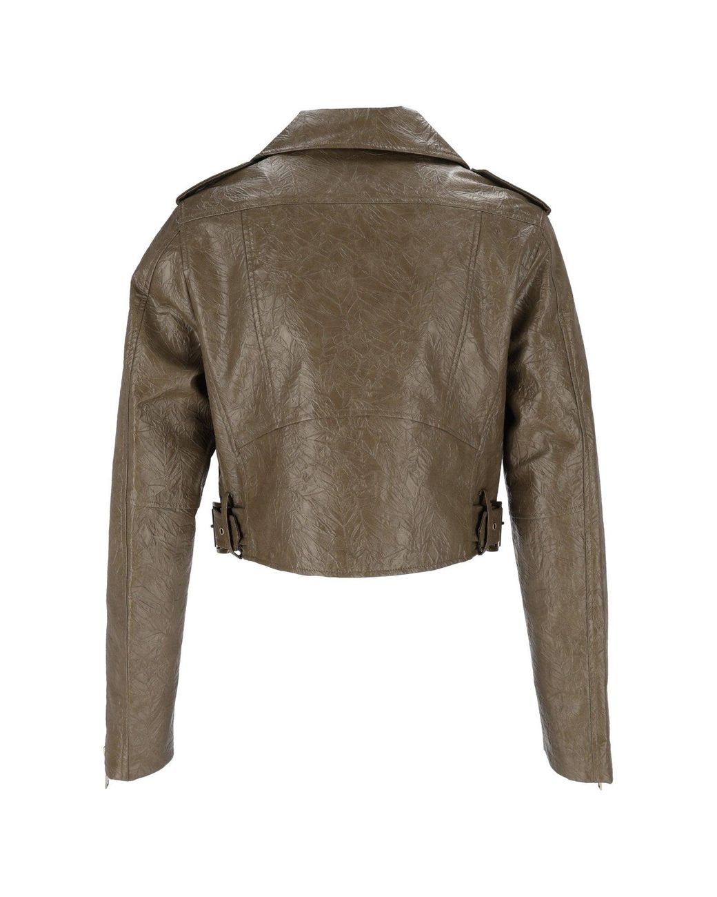 Michael Kors Green Veste De Moto À Manches Longues