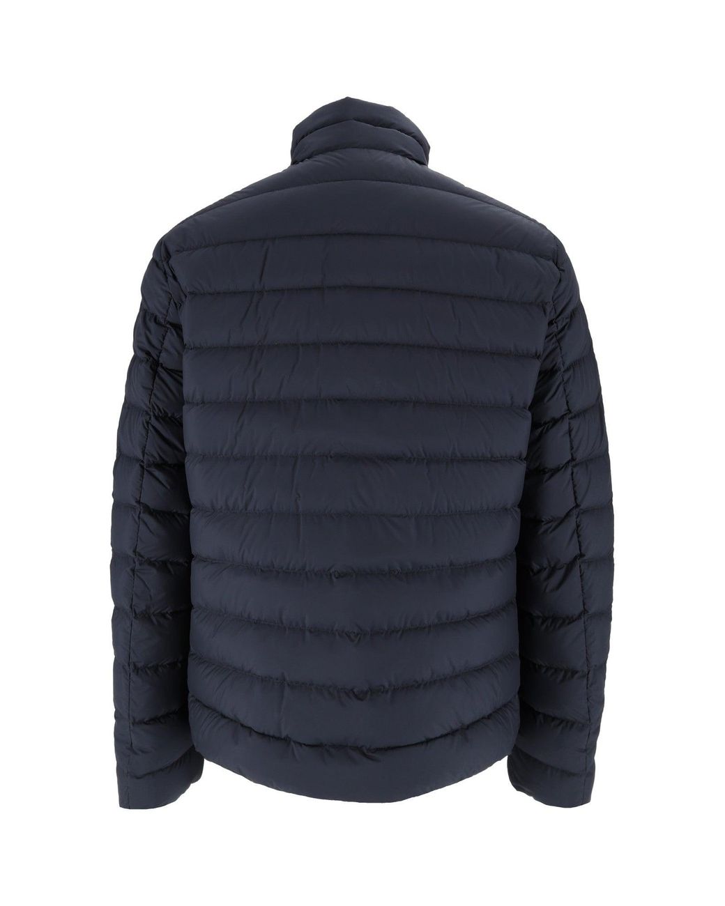 Parajumpers Blue Ugo Quilted High Collar Down Jacket for men