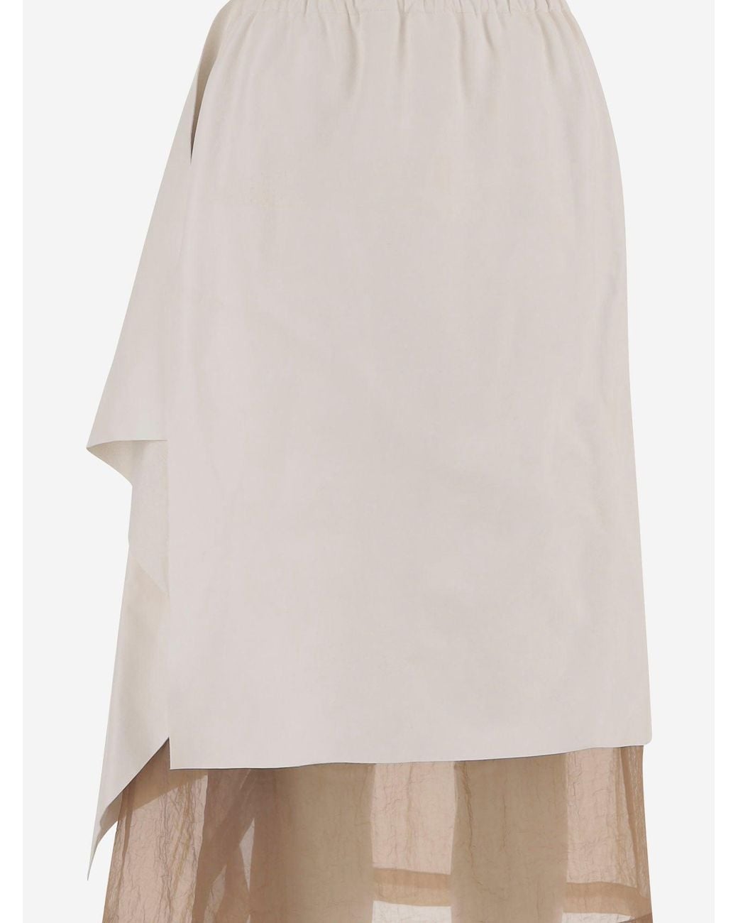 Niccolò Pasqualetti Natural Draped Leather Skirt