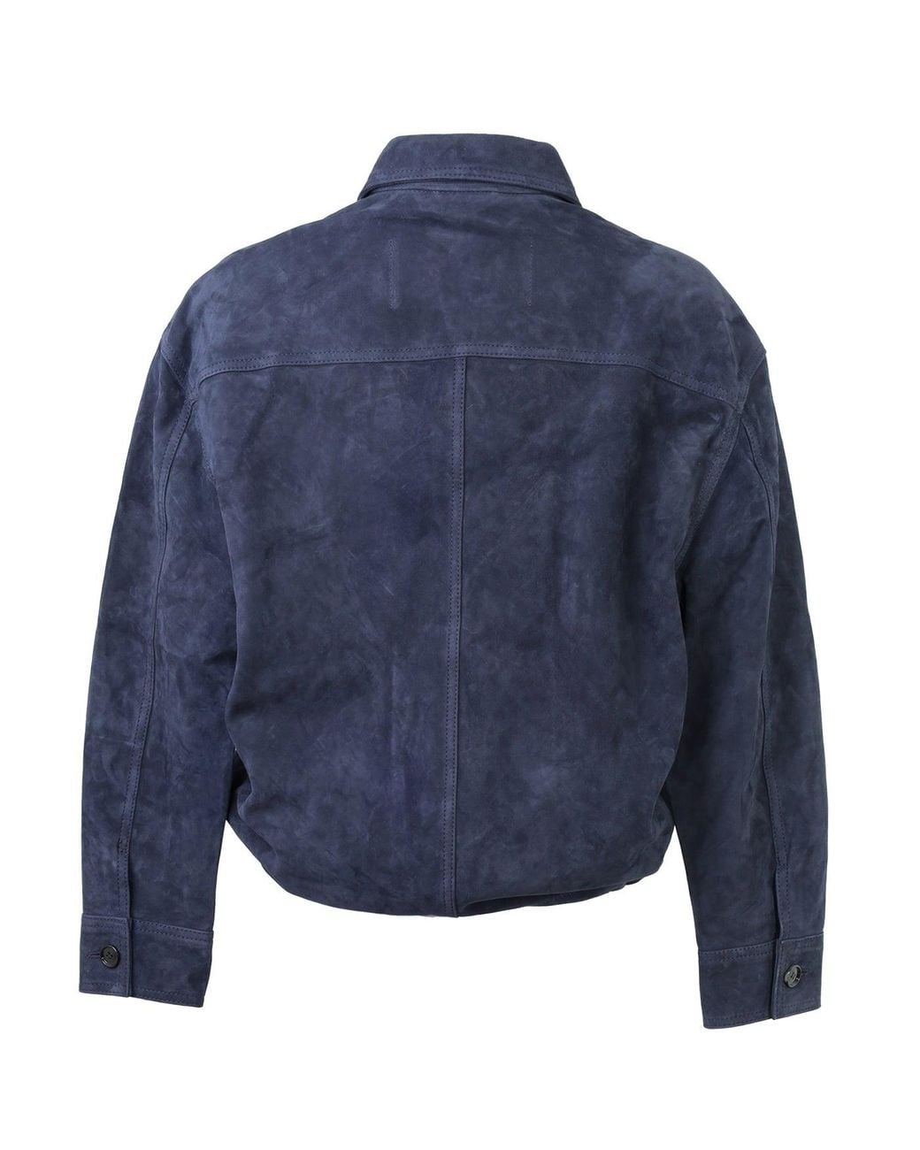 AMI Blue Overshirt With Waist Drawstring