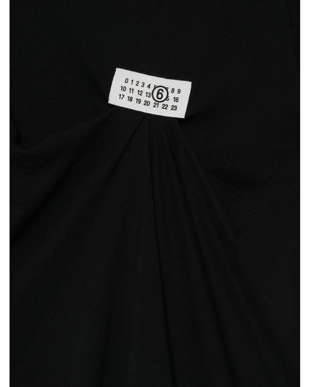 MM6 by Maison Margiela Black Cotton T Shirt