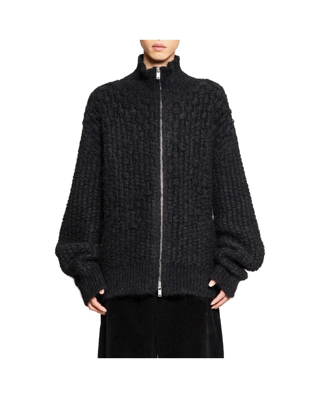 Jil Sander Black Mohair Cardigan for men