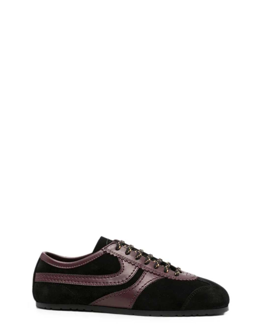 Dries Van Noten Black Panelled Leather Sneakers