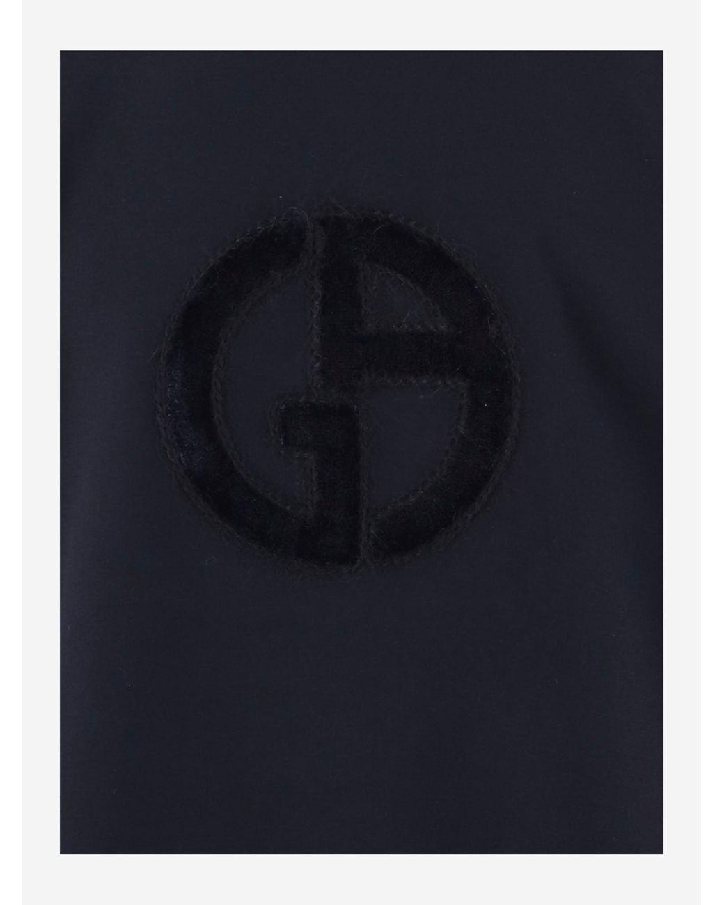 Giorgio Armani Blue Cotton Blend Sweatshirt With Logo