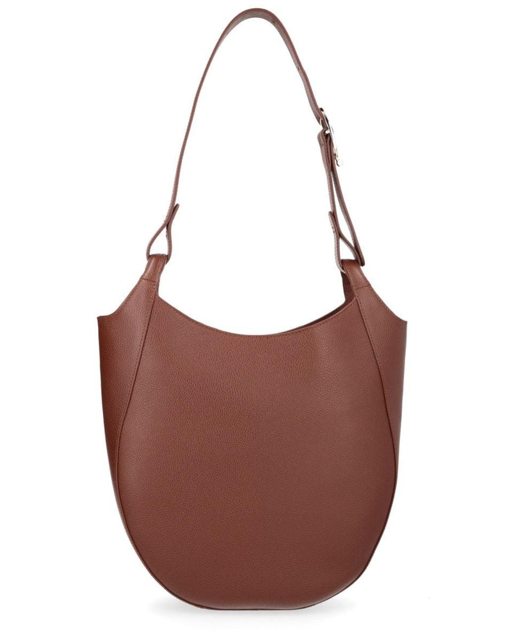 Longchamp Brown Borsa Hobo "Le Foulonné" Large