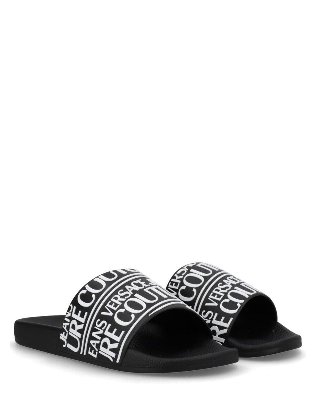 Versace Jeans Couture White Elastane Flats