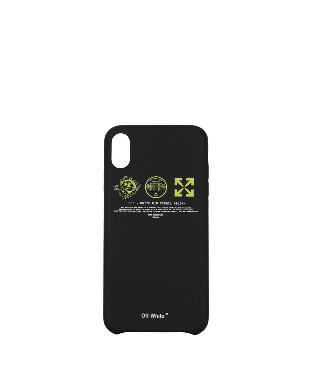 Off-White c/o Virgil Abloh Black Porta Iphone Iphone Xs Max Uomo Pvc Nero