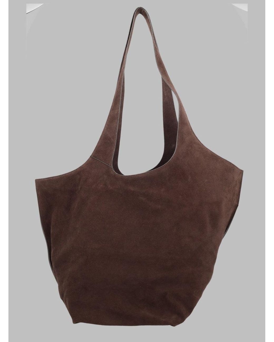 The Attico Brown Oversized Suede Tote Bag