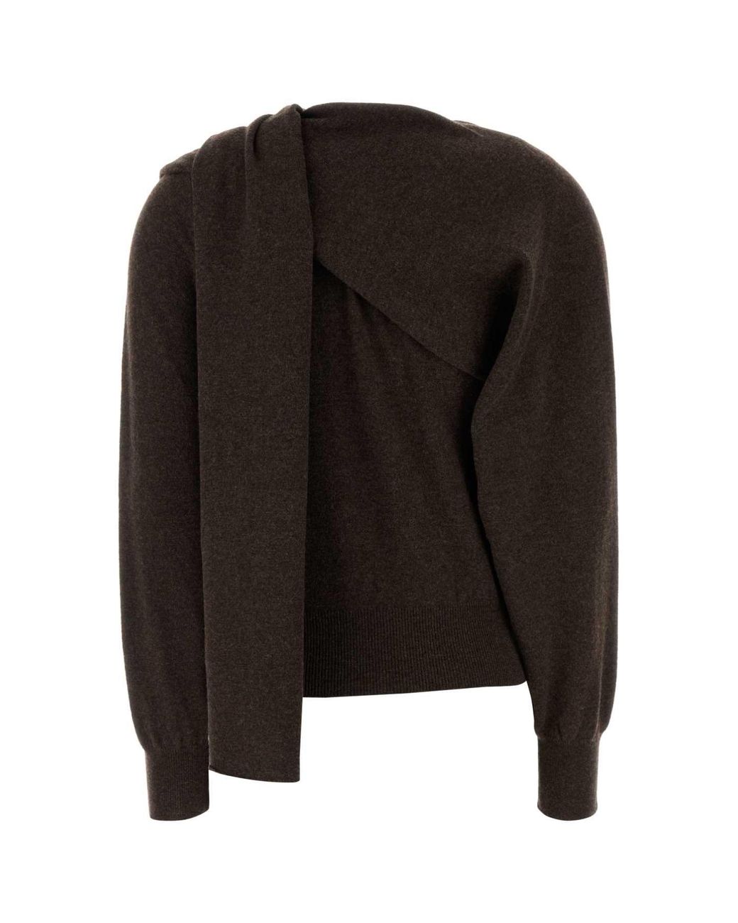 Ferragamo Black Asymmetric Button-Up Cardigan
