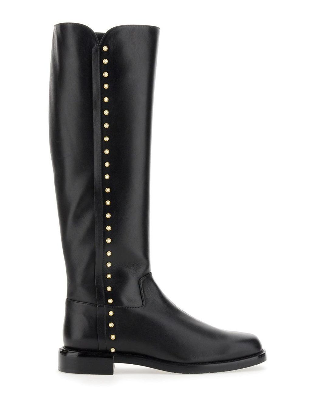 Stuart Weitzman Black Boot Pearl Riding for men