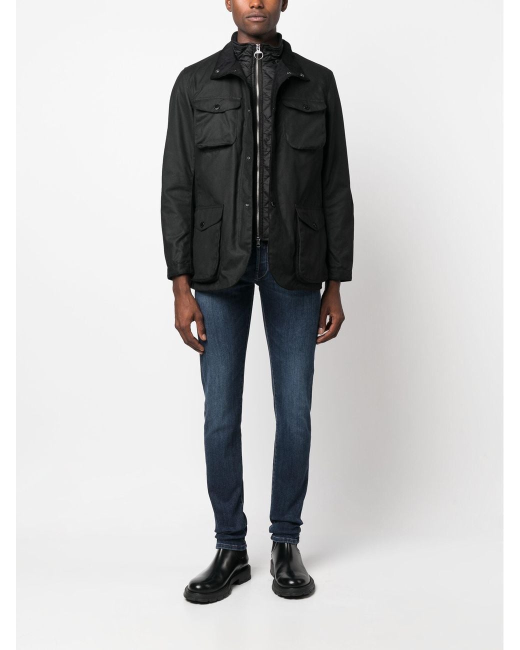 Barbour Black Ogston Wax Jacket