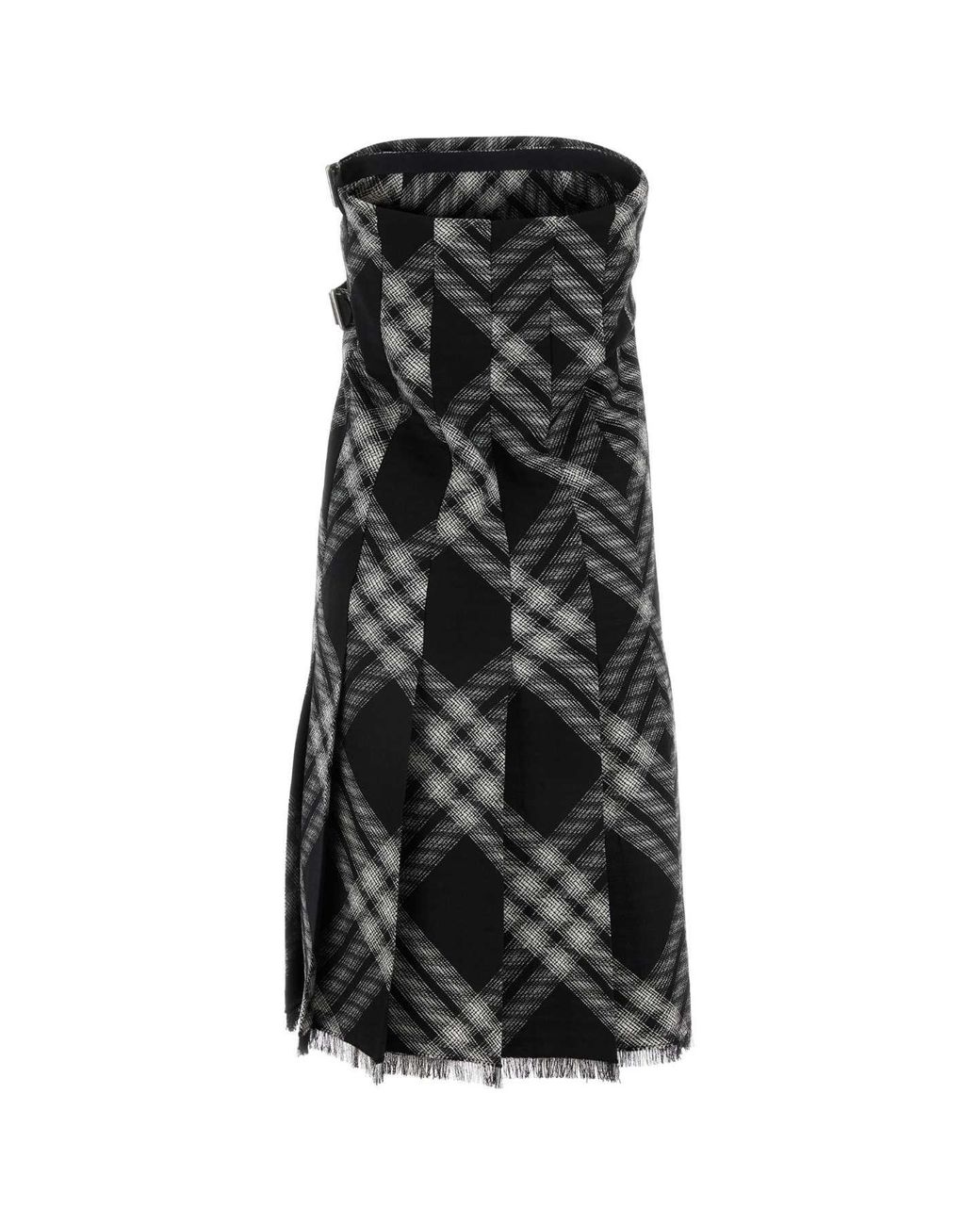 Burberry Black Embroidered Wool Dress