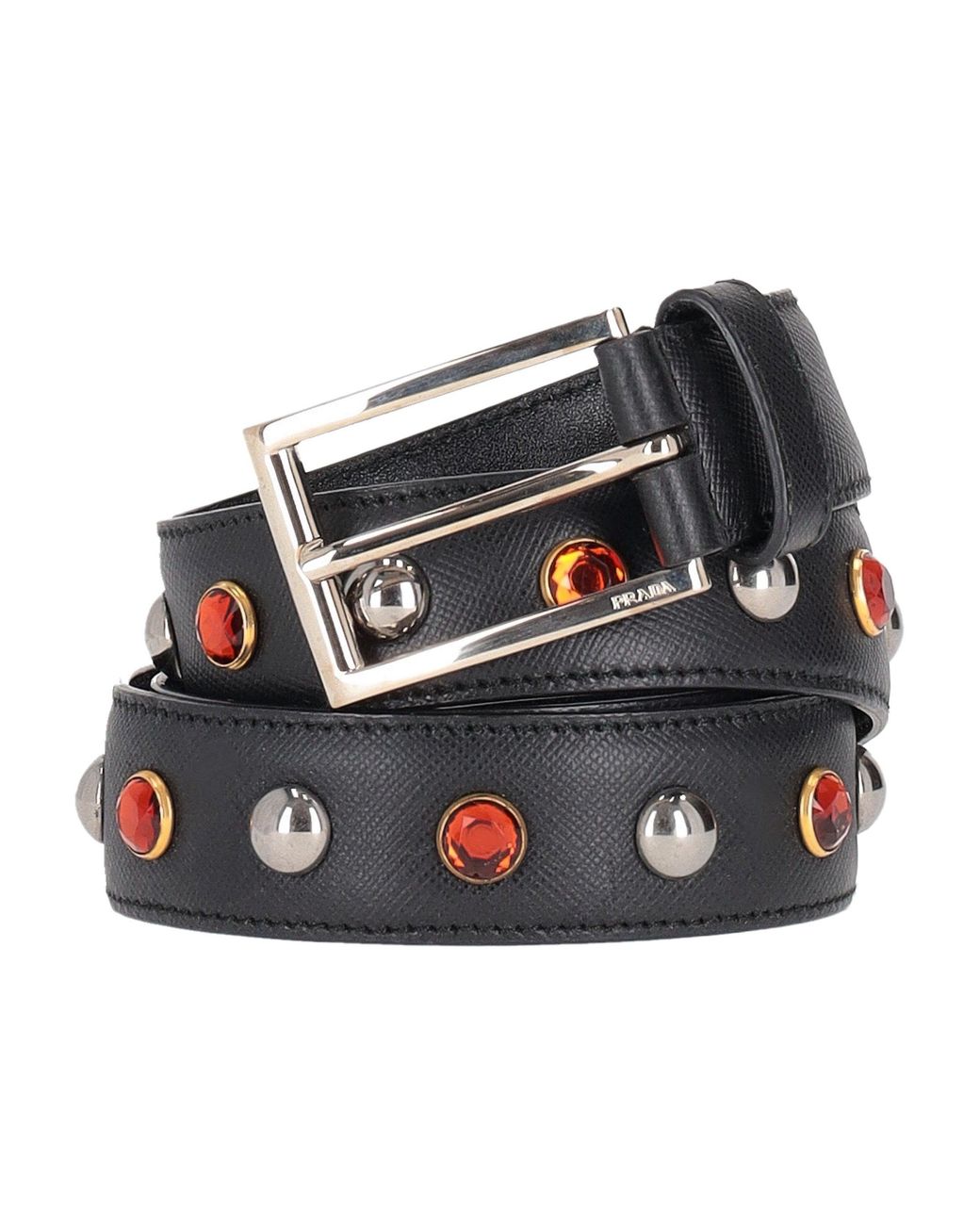 Prada Black Gürtel mit Stoffschnalle