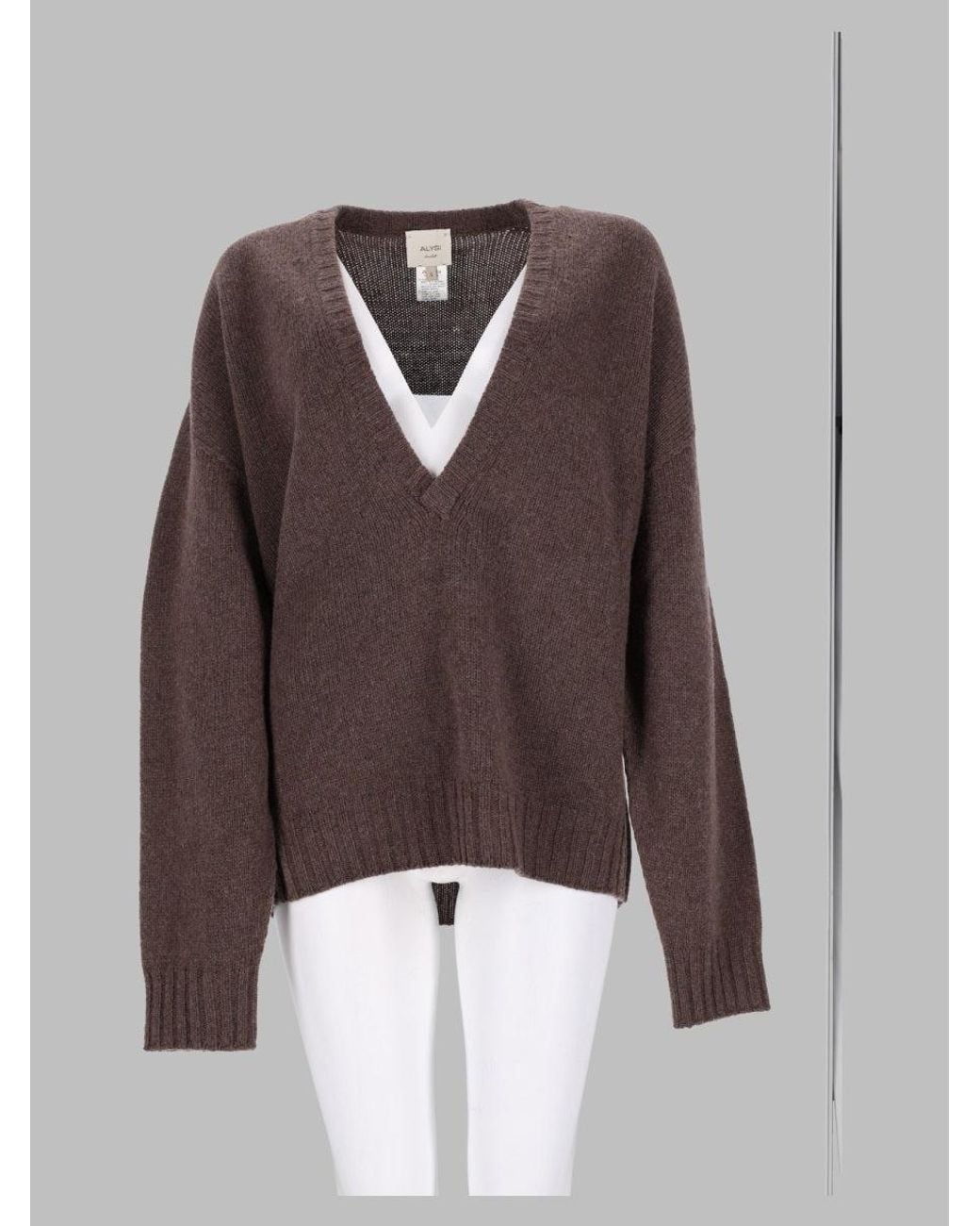 Alysi Brown Merino Wool & Cashmere Sweater