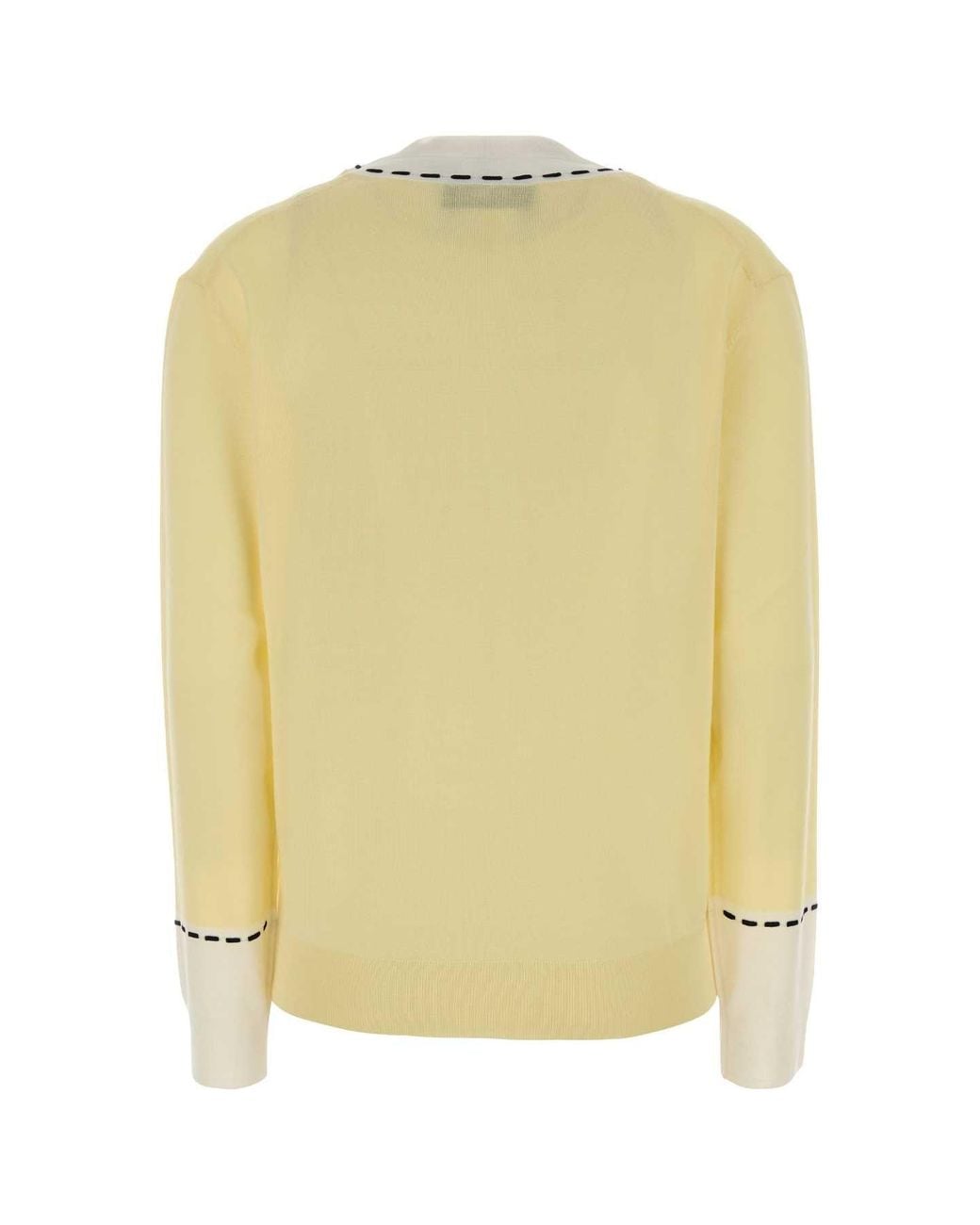 Fendi Yellow Wool Blend Sweater