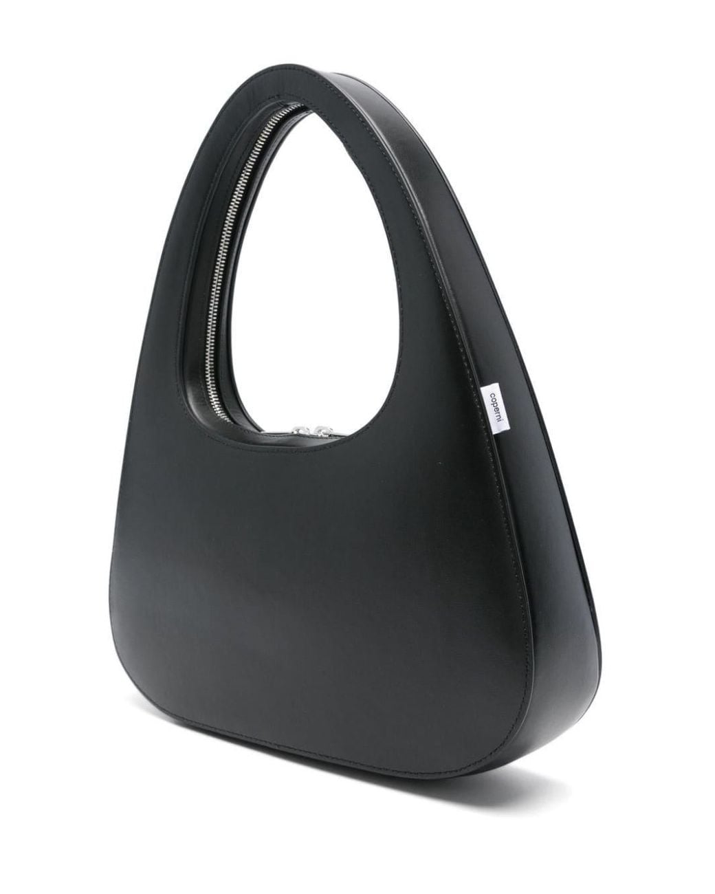 Coperni Black Swipe Baguette Leather Shoulder Bag