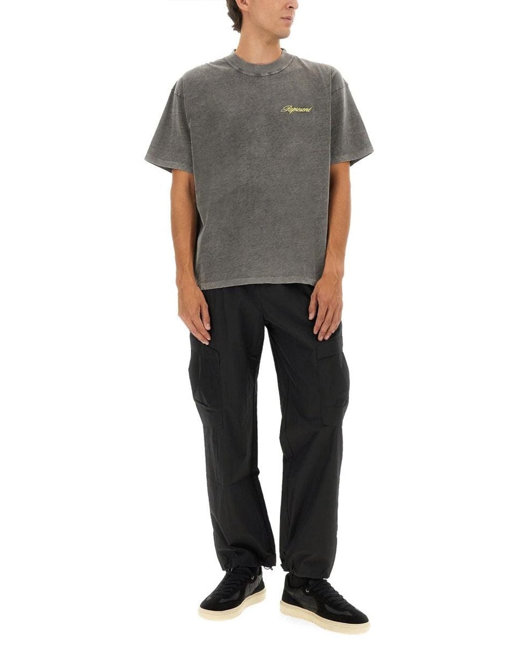 Represent Gray Script Logo T Shirt