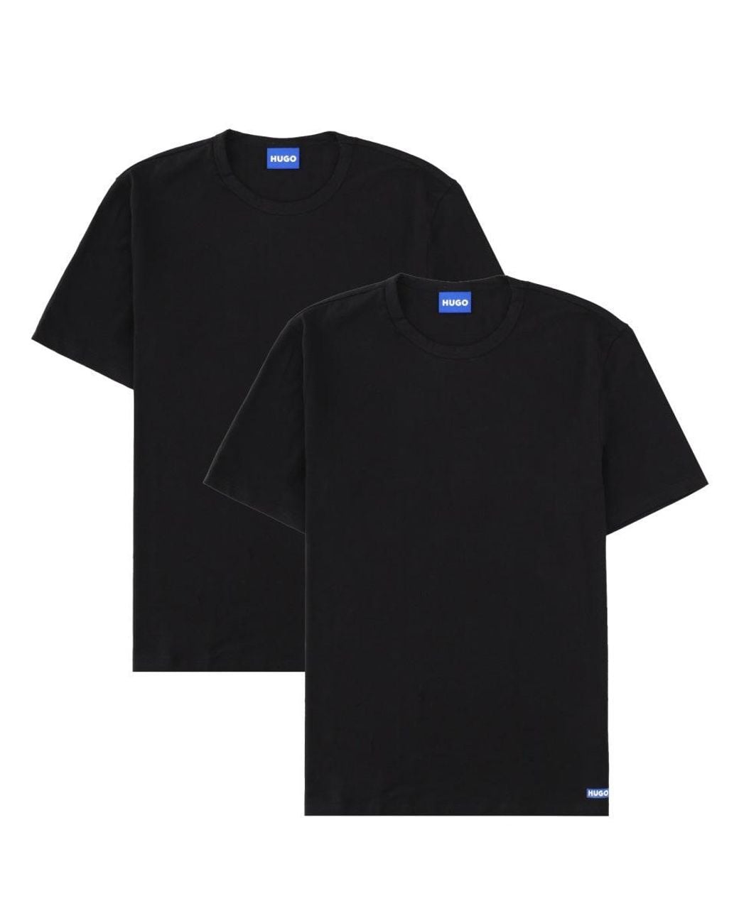 HUGO Black Set Da Due T Shirt Con Logo
