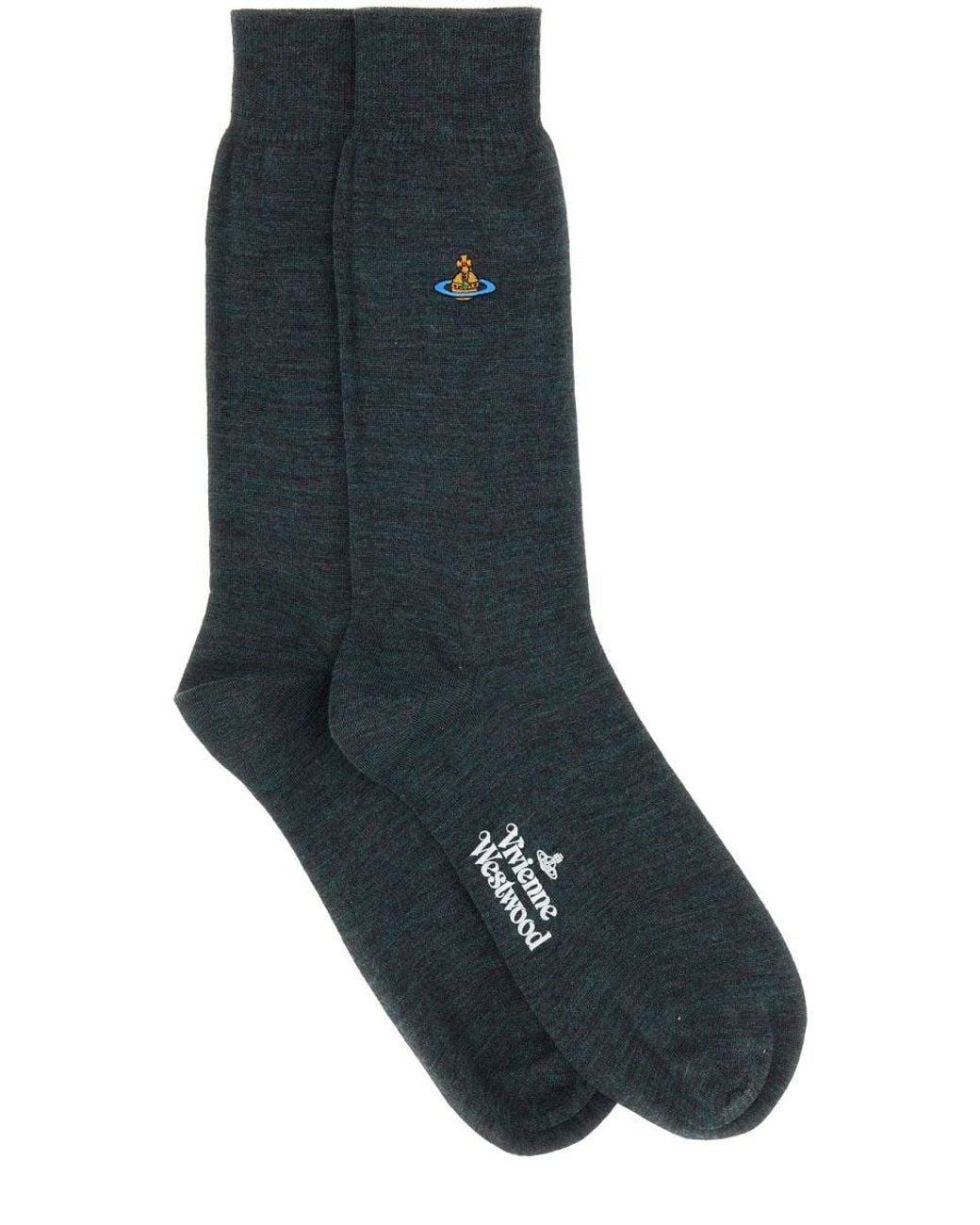 Vivienne Westwood Blue Socks With Logo