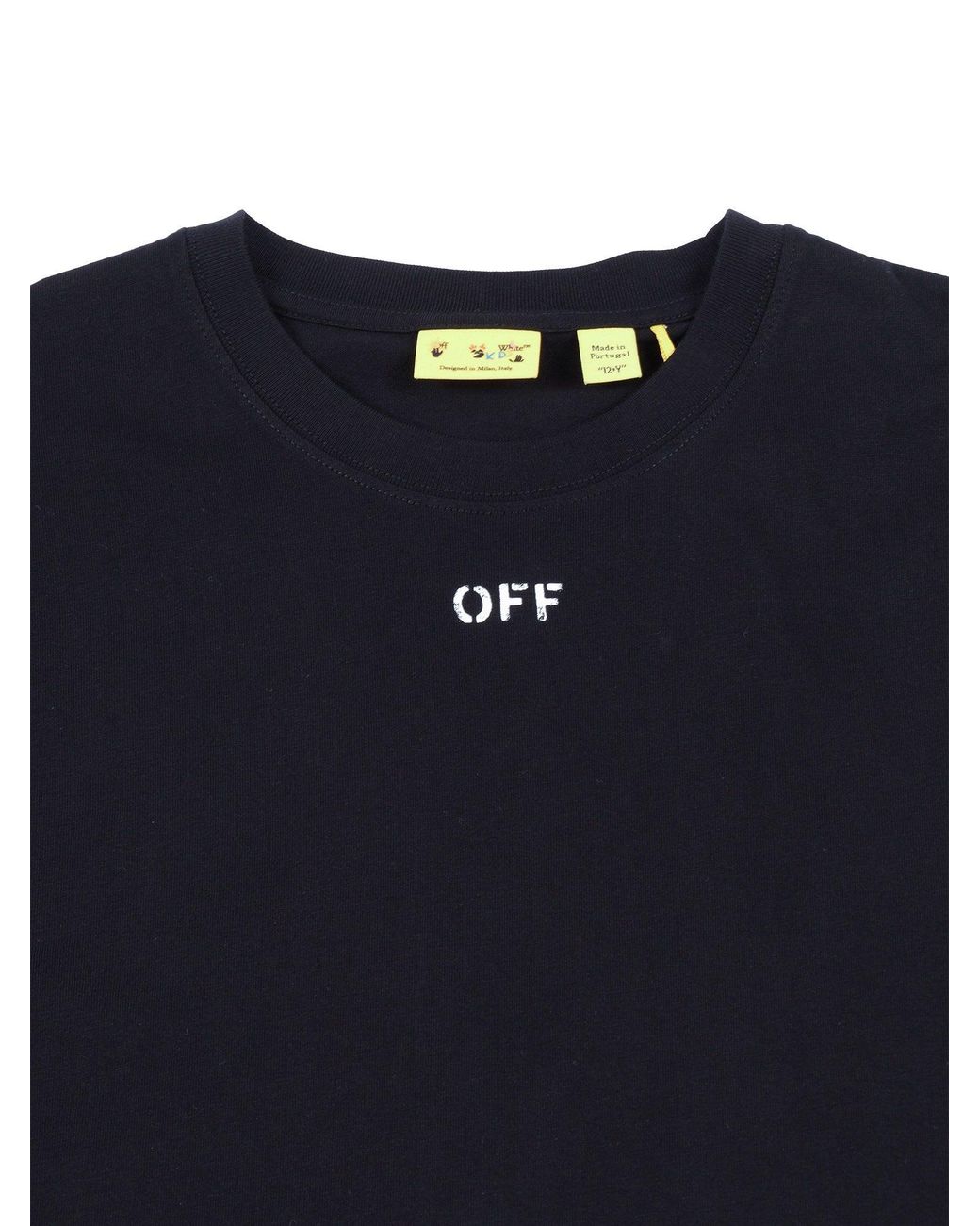 Off-White c/o Virgil Abloh Blue Diag Watercolor Tee S/S