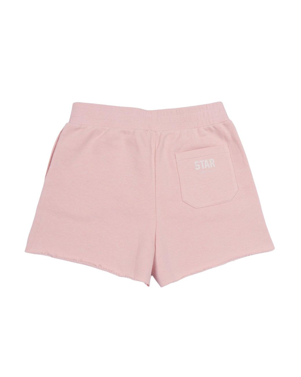 Golden Goose Deluxe Brand Pink Star Girl's Short Blend Cotton Fleece With Patch And Print for men