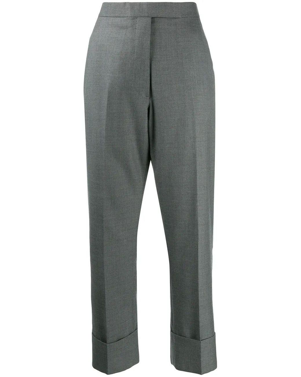Thom Browne Klassieke Broek Met Rugband, Pasvorm 1 In Super 120's Keperstof in het Gray