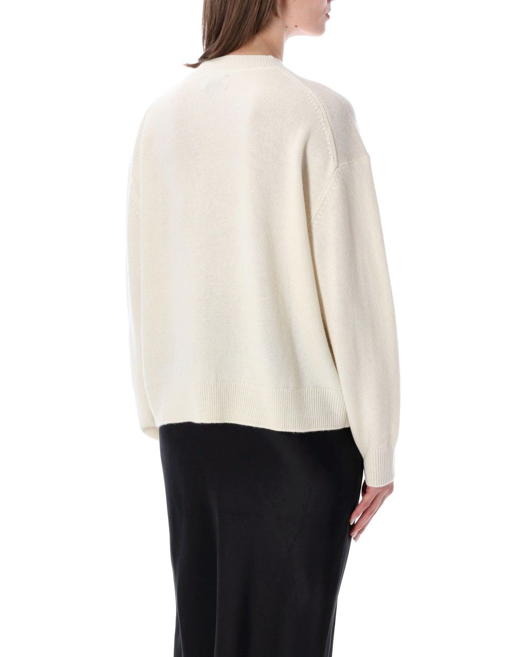Anine Bing White Lee Cashmere Sweater