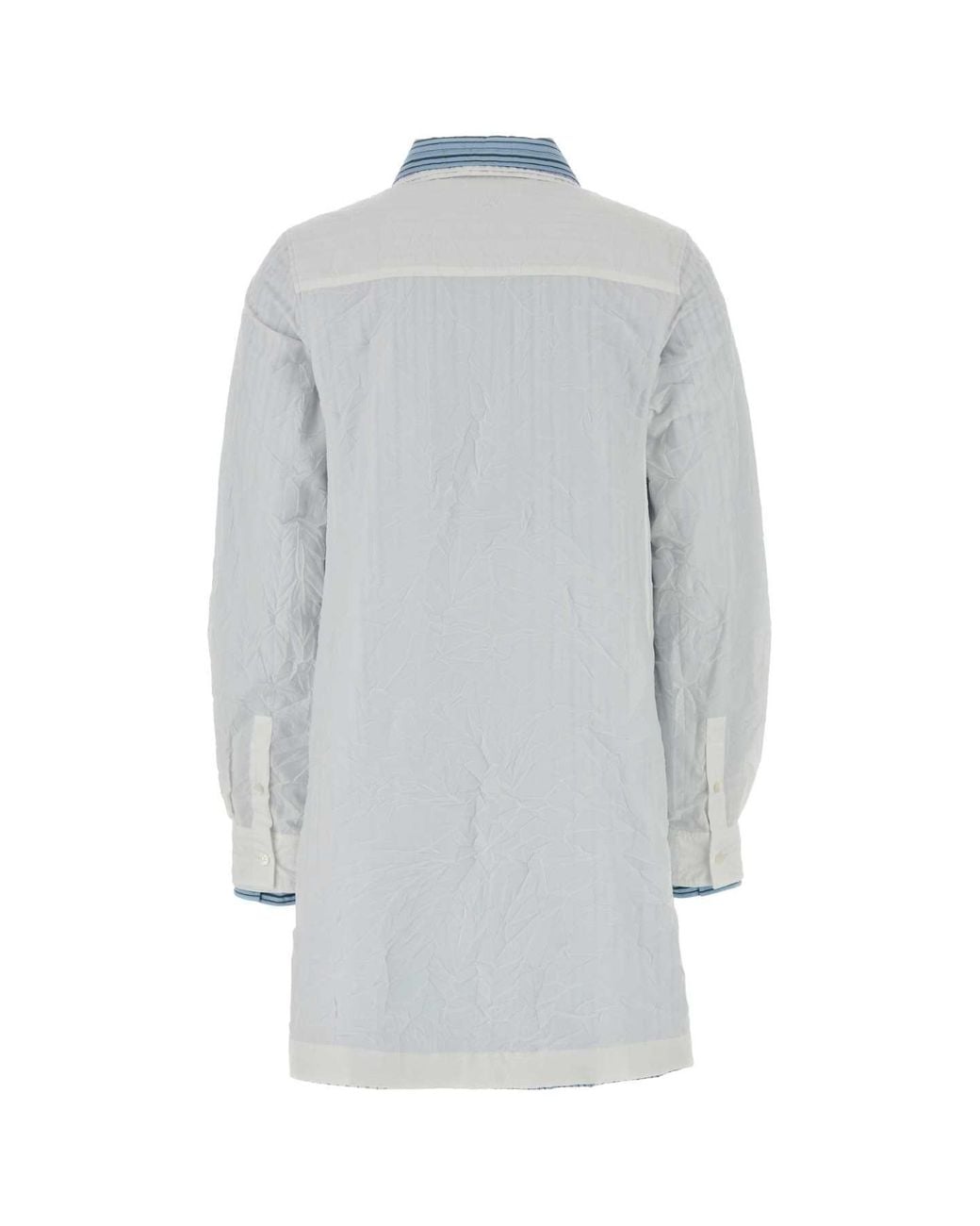 Loewe Blue Shirt Collar Mini Dress